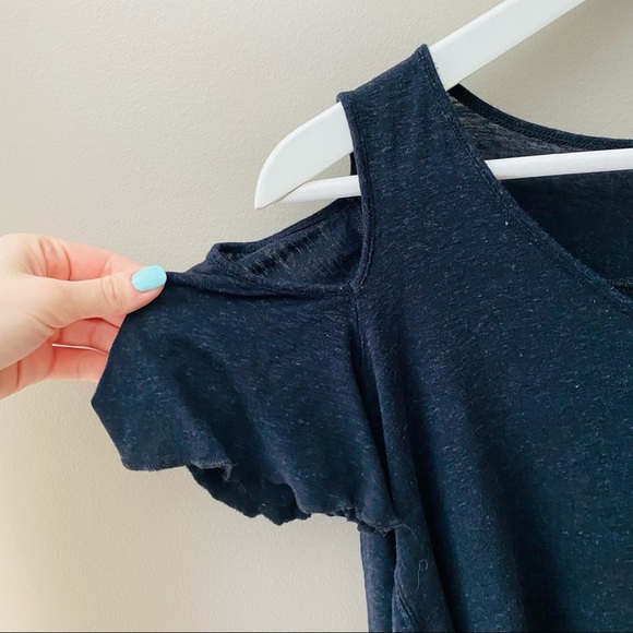 Free People Bittersweet Cold Shoulder Top Black - Picture 4 of 8